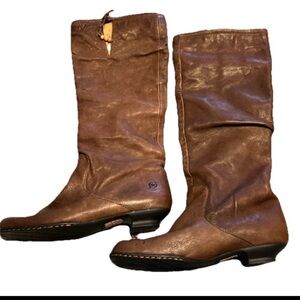 Born Women’s Size 6.5 M Brown Leather Pull On Knee High Boots Style W5120